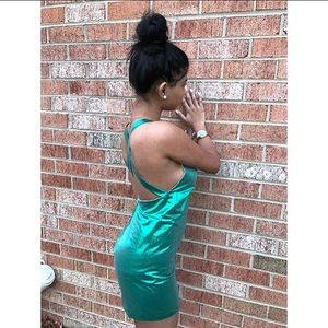 ✨Metallic Cross Back Dress